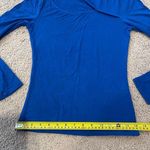 Haute Monde  Cut-out Mock Neck blue Long Sleeve Top Photo 7