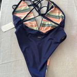 Maaji  Royal Blue Safari Plunge Reversible One Piece Swim Suit, Medium, $158 Photo 5