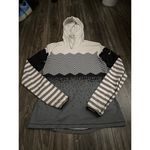 Nike Pro Dri Fit Black and Gray Printed Hoodie size Large Photo 0