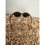 Old Fashioned Mod Vintage Mens Womens Oval Slim Brown Tinted Frame Sunglasses Photo 3