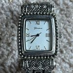 Geneva Platinum women’s vintage silver/black‎ bangle bracelet watch one size Silver Photo 1