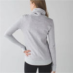 Lululemon Women Size 4 Gray Pink Striped In a Cinch Reversible Pullover Sweater Photo 1