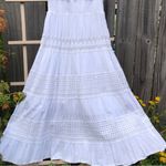 NAOO Nation AK Outfits Womens Dress Maxi White 100% Cotton Sleeveless M/L Size M Photo 4