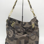 Coach  Brooke Suede Large Hobo Bag‎ Inlaid C Chocolate Brown Slouchy Retro 14340 Photo 0