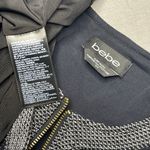 Bebe Metallic Zip Bodycon Midi Dress with Jacket Black & Silver Size Small Photo 14