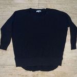 Madewell  Sweater Womens S Waffle Knit Black‎ Cotton Blend Long Sleeve Photo 0