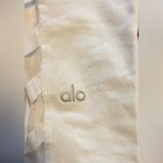 Alo Yoga  Crop Leggings Pants w Lattice Side Cutouts Mesh sz XS White EUC Summer Photo 2