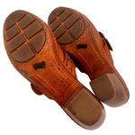 Frye Candice Woven Leather Brown Braided Buckle Clogs Size 7.5 Photo 8