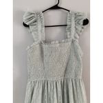 Blu Pepper NWD Sage Green Swiss Dot Tiered Smocked Midi Dress Size Large Photo 2