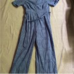 Jonathan Simkhai Blue Belted Eyelet Jumpsuit Size 0 Photo 6