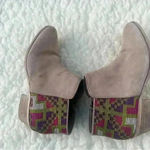 Sam Edelman  Putnam Saddle Aztec Gray Ankle Suede Stacked Booties Boots Photo 1