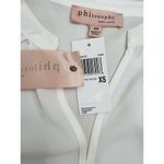 Philosophy Republic Clothing Size XS Ivory Cuffed Short Sleeve Blouse Shirt Photo 7