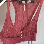 Free People Pink Cropped Sleeveless Tank Top Photo 2