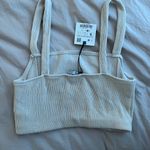 ZARA Beige Crop Top Photo 1