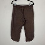 Gap VTG Y2K Women's 8 Brown Cotton Cargo Capri Pants Gathered Ankle Photo 7