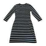 J. McLaughlin Back White Stripe Dress Shift 3/4 Sleeves Stretch Size Small Women Photo 5