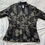 Jones New York Vintage Y2K  long sleeve top floral & sequin pattern size medium Photo 1