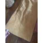 Vintage 70s Leather Penny Lane Coat Fur Trim Jacket Belted Size 12 Camel Beige M Tan Photo 11