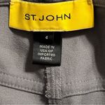 St. John  Yellow Label Cotton Stretch Chino Pants Slacks Straight Leg Grey Size 4 Photo 6