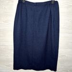 Pendleton Vintage Navy Blue Knee Pencil Skirt Elastic Pockets Size 10 Photo 3