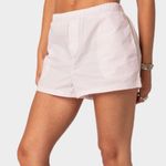 EDIKTED Pinstripe Womens Boxer Short Pink Size XL Photo 0