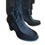 JoyFolie Cheyne Black Suede Knee High Boots Tassel Detail Lace Up 10 Boho Photo 3