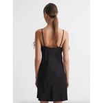 Sleeper Feather Mini Slip Dress Black Womens Size Medium Photo 2