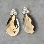 Vintage Estate Faceted Pear Teardrop Earrings Evening Cocktail Party Holiday Photo 7