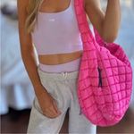 Free People  tote Carryall quilted bubblegum pink NEW overnight unstructured Photo 1
