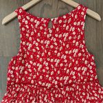 ASOS  Stradivarius STR Ditsy Floral Print Sleeveless Smock Dress in Red Medium Photo 7