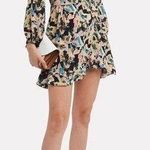 IRO Bloomy Women's Multicolored Floral Mix Printed Wrap Mini Dress Size 36 Photo 0
