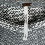 Free People  Tunic Top Womens L Gray Knit Boho Bell Sleeve Crochet Lagenlook Photo 5