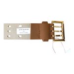 Petit Moments Classic Belt Gold Tone Buckle Tan Leather Women's Size M/L New Brown Photo 8