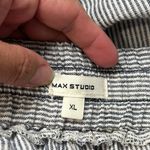 Max Studio  Navy White Stripe Cropped Bohemian Linen Pants Size XL EUC #DS-0330 Photo 4