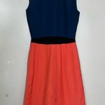 Fendi Sleeveless Colorblock Dress Coral Orange Teal Silk Blend IT 38 US 2 *READ* Photo 1
