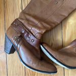 BX by Bronx Emma Knee High Camel Brown Leather Heeled Boots 8.5 Photo 3