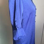 EXPRESS Women’s Portofino Slim Fit Long Sleeve Button Up Notch Neck Satin Blouse Photo 6