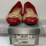 Franco Sarto Oswego red liquid patent Leather And Beige 9W Photo 0
