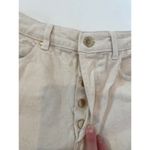 ZARA  Cream Button Fly High Rise Denim Jean Shorts Sz 6 Casual Summer Women’s Photo 1