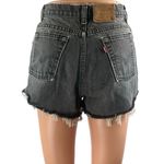 Levi's  531 Womens Black High Waisted Cut Off Frayed Raw Hem Denim Jean Shorts 26 Photo 2