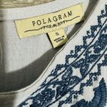 Polagram  Light Blue Embroidery Long Sleeves Cottagecore Peasant Zippered Dress S Photo 14