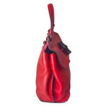 Gucci  Bamboo Turn-Lock Red Leather Top Handle Satchel w Removable Strap Photo 3