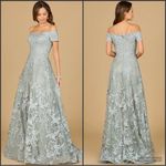 LARA Off the Shoulder A Line Gown Dress Green Size 16 Photo 2