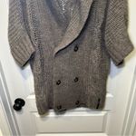 Diesel  Grey Knit Elbow Sleeve Button Front Sweater size XS Photo 5