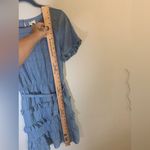 Hem & Thread NWT  blue ruffle dress size M‎ Photo 7