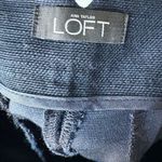 Loft Marisa Cotton Wide Leg Trousers Navy Blue, Size 8 Photo 4