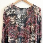 NWT Michael Tyler Shirt Womens XXL Black Asymmetrical Fringe Tiered Office Travel Photo 1