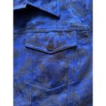 Susan Graver   Women Jacket 1X Blue Black Floral Evening Oriental Classic Buttons Photo 5
