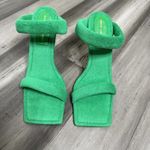 Good American New In Box Terry Cloth Square Toe High Heel Women's Green Size 12 Photo 1