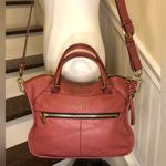 orYANY Dusty Rosy Tumbled Leather Top Handle Crossbody Strap Satchel Photo 15